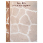 Giraffe Print Letterhead