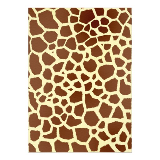 Giraffe Print Party Invitation