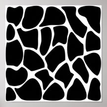 Giraffe Print Pattern. Animal Print Design, Black