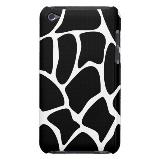 Giraffe Print Pattern. Animal Print Design, Black. iPod Touch Case