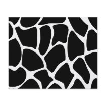 Giraffe Print Pattern. Animal Print Design, Black Personalized Flyer