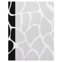 Giraffe Print Pattern. Animal Print Design, Black Personalized Letterhead