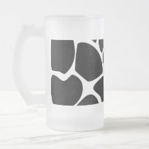Giraffe Print Pattern. Animal Print Design, Black Coffee Mug