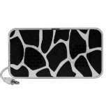 Giraffe Print Pattern. Animal Print Design, Black Travel Speaker