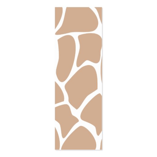 Giraffe Print Pattern in Beige. Business Cards (front side)