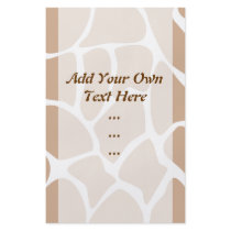 Giraffe Print Pattern in Beige. Full Color Flyer