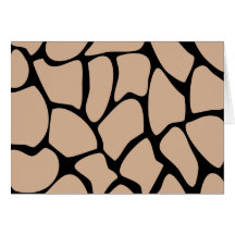 Giraffe Print Pattern in Beige. Greeting Cards