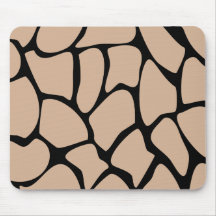 Giraffe Print Pattern in Beige. Mouse Pad