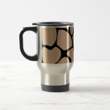Giraffe Print Pattern in Beige. Mugs