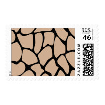 Giraffe Print Pattern in Beige. Postage Stamps