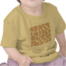Giraffe Print Pattern in Beige. Tee Shirts