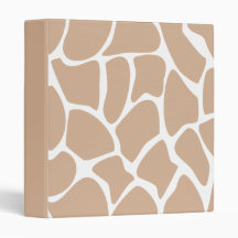 Giraffe Print Pattern in Beige. Vinyl Binders
