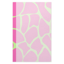 Giraffe Print Pattern in Bright Pink and Green. Stationery Design