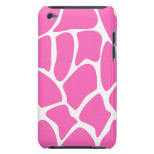 Giraffe Print Pattern in Bright Pink. iPod Case-Mate Cases