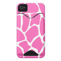 Giraffe Print Pattern in Bright Pink. Id Iphone 4 Cases