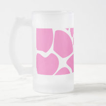 Giraffe Print Pattern in Bright Pink. Coffee Mug
