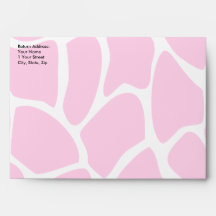 Giraffe Print Pattern in Bright Pink. Envelopes