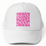 Giraffe Print Pattern in Bright Pink. hats