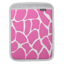 Giraffe Print Pattern in Bright Pink. iPad Sleeves