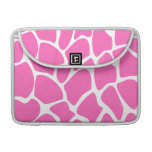 Giraffe Print Pattern in Bright Pink. MacBook Pro Sleeves