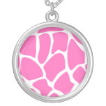 Giraffe Print Pattern in Bright Pink. Custom Jewelry