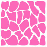 Giraffe Print Pattern in Bright Pink. Acrylic Cut Out