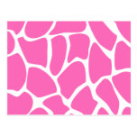 Giraffe Print Pattern in Bright Pink. Post Cards