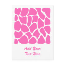 Giraffe Print Pattern in Bright Pink. Post Cards