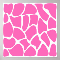 Giraffe Print Pattern in Bright Pink.