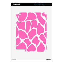 Giraffe Print Pattern in Bright Pink. Ipad 2 Decals