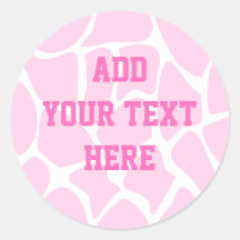 Giraffe Print Pattern in Bright Pink. Stickers