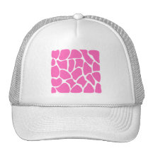 Giraffe Print Pattern in Bright Pink. Trucker Hat