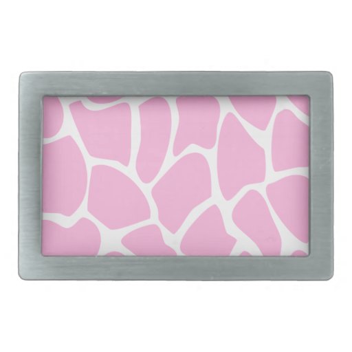Giraffe Print Pattern in Candy Pink. Belt Buckle