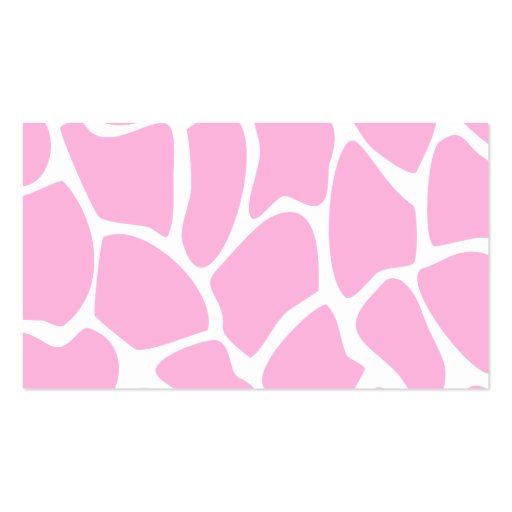 Giraffe Print Pattern in Candy Pink. Business Cards (back side)