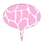 Giraffe Print Pattern in Candy Pink. Cake Toppers