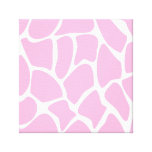 Giraffe Print Pattern in Candy Pink. Gallery Wrapped Canvas
