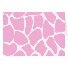 Giraffe Print Pattern in Candy Pink. Card