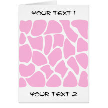 Giraffe Print Pattern in Candy Pink. Card