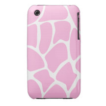 Giraffe Print Pattern in Candy Pink. iPhone 3 Cases