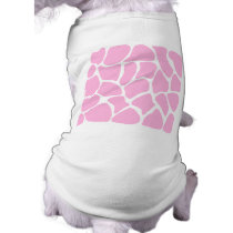 Giraffe Print Pattern in Candy Pink. Pet Tshirt