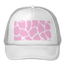 Giraffe Print Pattern in Candy Pink. Hat