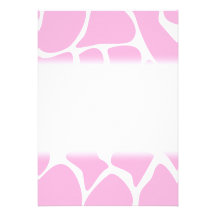 Giraffe Print Pattern in Candy Pink. Invites