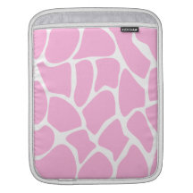 Giraffe Print Pattern in Candy Pink. iPad Sleeve
