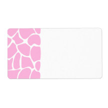 Giraffe Print Pattern in Candy Pink. Custom Shipping Labels