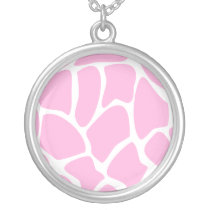 Giraffe Print Pattern in Candy Pink. Jewelry