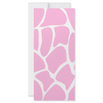 Giraffe Print Pattern in Candy Pink. Customized Rack Card