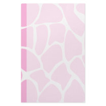 Giraffe Print Pattern in Candy Pink. Custom Stationery