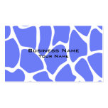 Giraffe Print Pattern in Cornflower Blue. Business Card Template