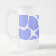 Giraffe Print Pattern in Cornflower Blue. Coffee Mug