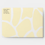 Giraffe Print Pattern in Cream Color. Envelope